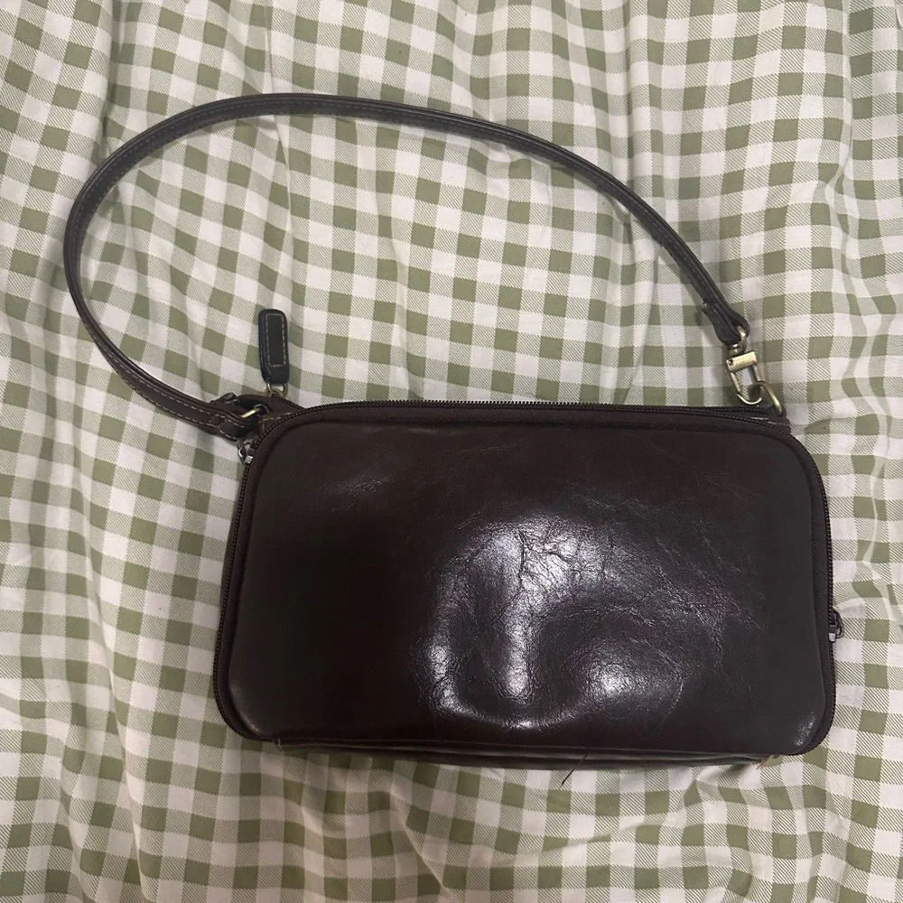 Rosetti 90s y2k brown leather shoulder bag mini purse - Picture 4 of 8